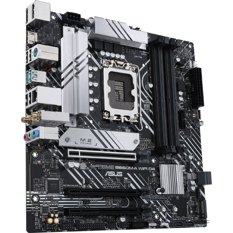 Carte mère de bureau Asus Prime B660M-A WIFI D4 - Chipset Intel B660 - Socket LGA-1700 - Mémoire Intel Optane compatible - Micro ATX PRIMEB660M-AWIFID4