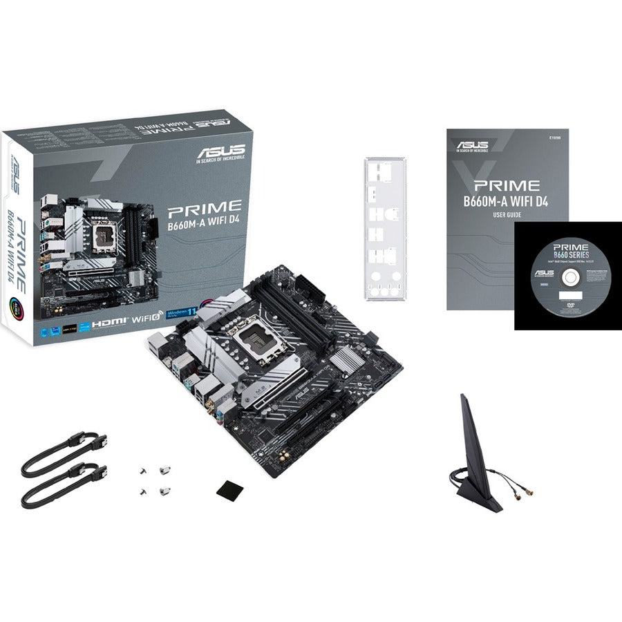 Carte mère de bureau Asus Prime B660M-A WIFI D4 - Chipset Intel B660 - Socket LGA-1700 - Mémoire Intel Optane compatible - Micro ATX PRIMEB660M-AWIFID4