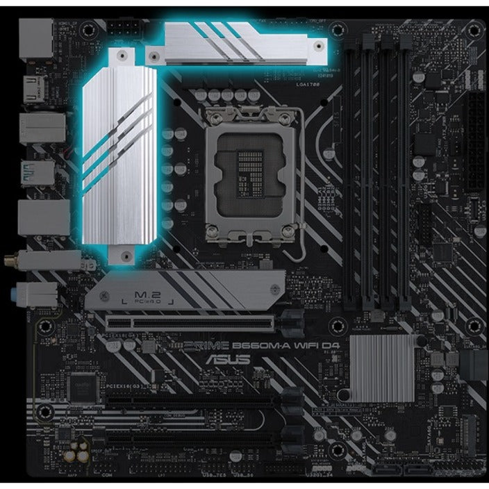Carte mère de bureau Asus Prime B660M-A WIFI D4 - Chipset Intel B660 - Socket LGA-1700 - Mémoire Intel Optane compatible - Micro ATX PRIMEB660M-AWIFID4