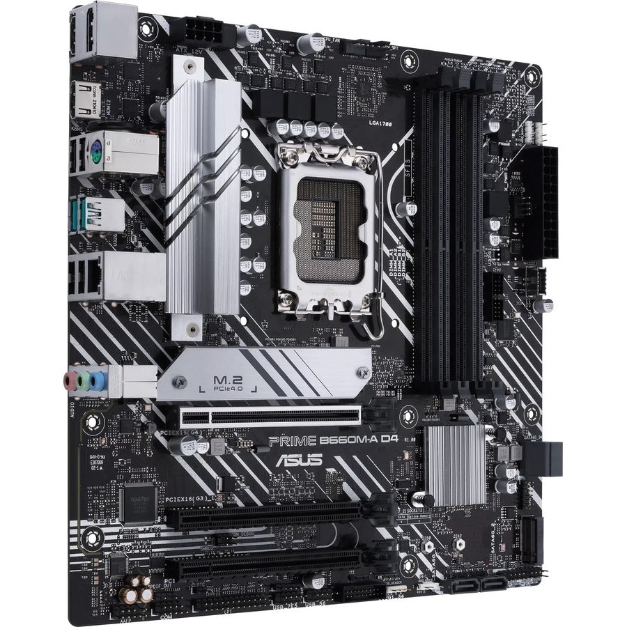 Carte mère de bureau Asus Prime B660M-A D4 - Chipset Intel B660 - Socket LGA-1700 - Mémoire Intel Optane compatible - Micro ATX PRIME B660M-A D4