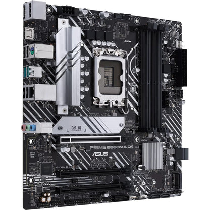 Carte mère de bureau Asus Prime B660M-A D4 - Chipset Intel B660 - Socket LGA-1700 - Mémoire Intel Optane compatible - Micro ATX PRIME B660M-A D4