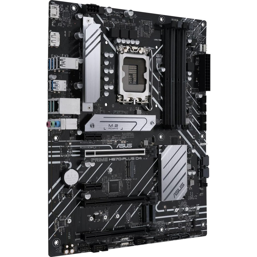 Carte mère de bureau Asus Prime H670-PLUS D4 - Chipset Intel H670 - Socket LGA-1700 - Mémoire Intel Optane compatible - ATX PRIME H670-PLUS D4