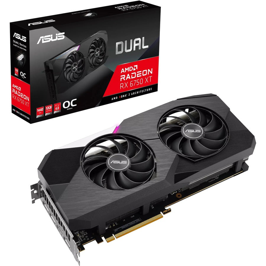 Carte graphique Asus AMD Radeon RX 6750 XT - 12 Go GDDR6 DUAL-RX6750XT-O12G