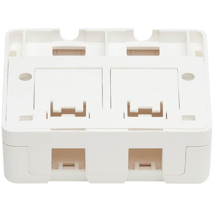 Tripp Lite Surface-Mount Box for Keystone Jacks - 2 Ports, White N082-002-WH