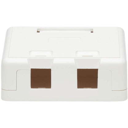 Tripp Lite Surface-Mount Box for Keystone Jacks - 2 Ports, White N082-002-WH