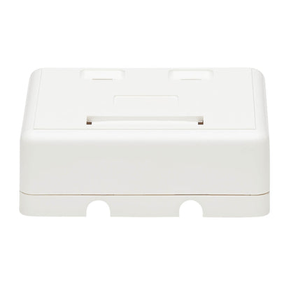 Tripp Lite Surface-Mount Box for Keystone Jacks - 2 Ports, White N082-002-WH