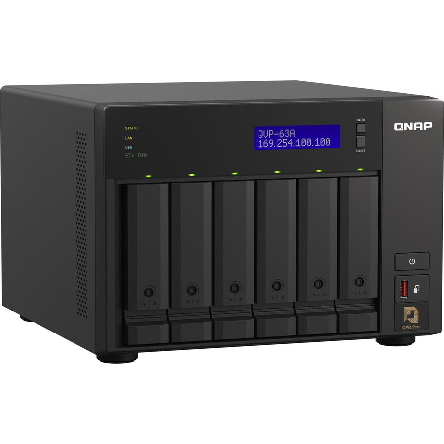 NVR hautes performances à 6 baies de QNAP pour PME, SOHO et particuliers QVP-63A-US
