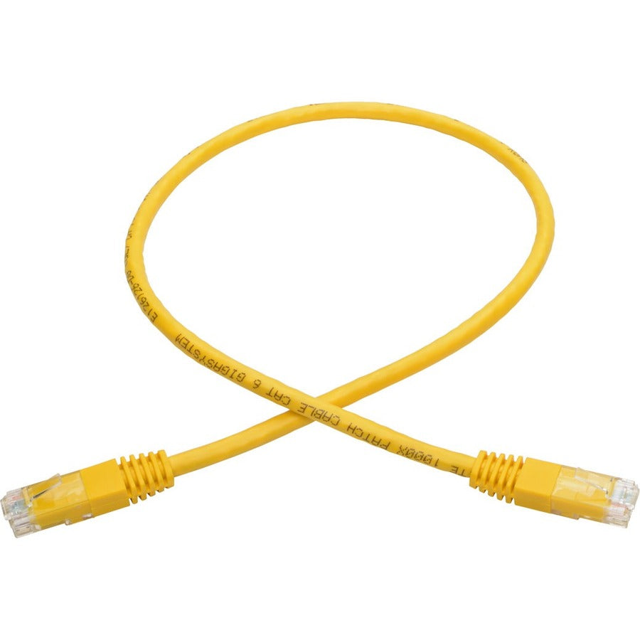 Câble de raccordement moulé Gigabit Cat6 Tripp Lite (RJ45 M/M), jaune, 2 pi N200-002-YW