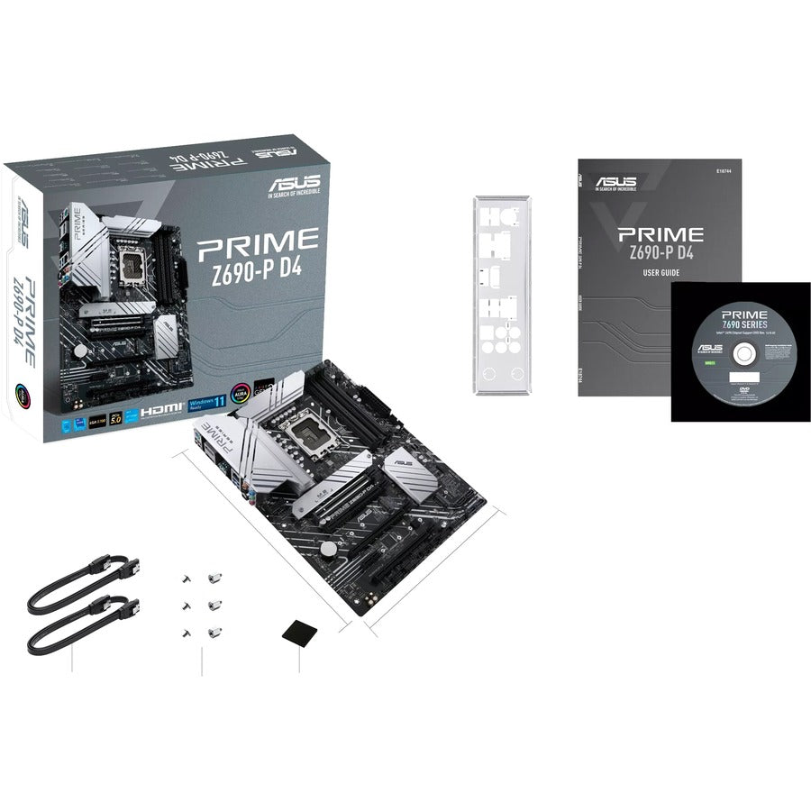 Carte mère de bureau Asus Prime Z690-P D4 - Chipset Intel Z690 - Socket LGA-1700 - Mémoire Intel Optane Ready - ATX PRIME Z690-P D4