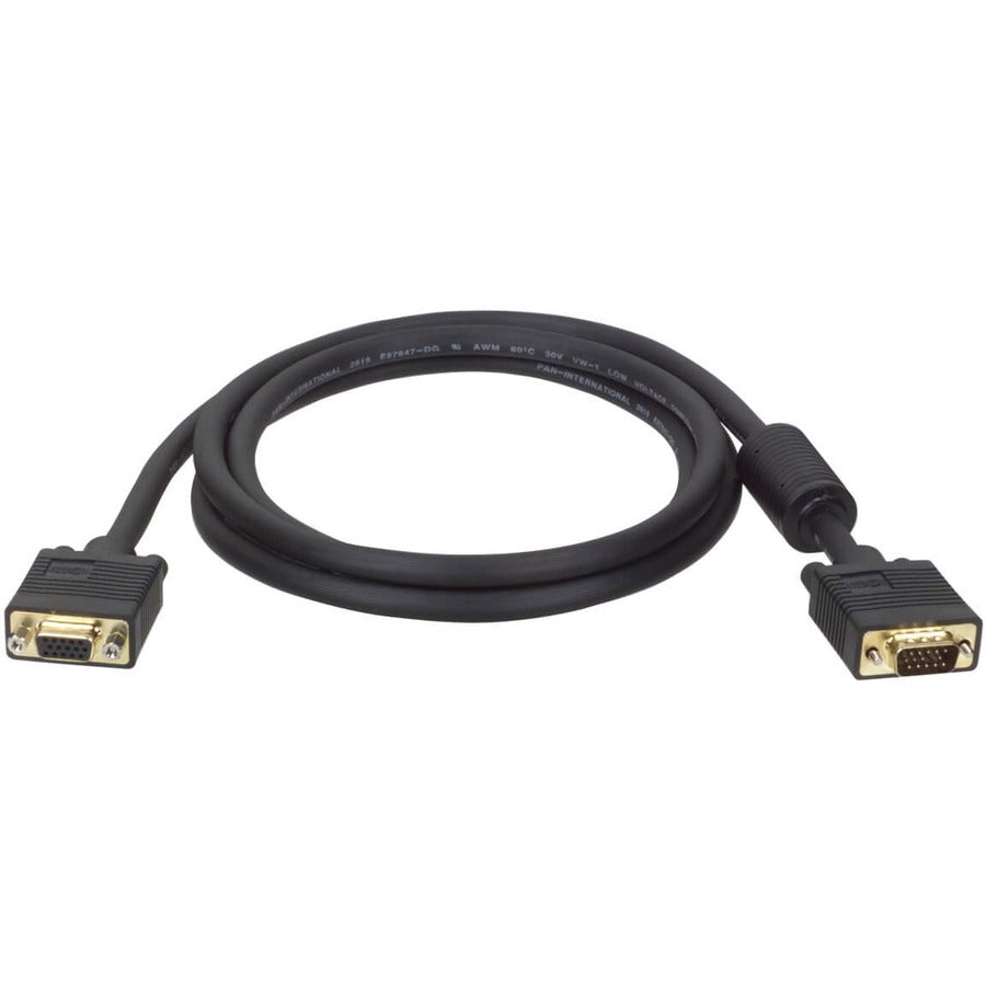Câble d'extension coaxial VGA pour moniteur Tripp Lite 50 pieds avec RVB haute résolution HD15 M/F 50' P500-050