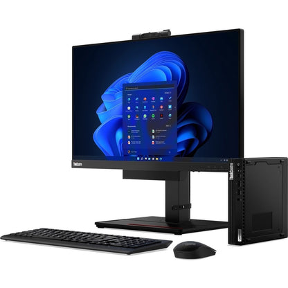 Ordinateur de bureau Lenovo ThinkCentre M80q Gen 3 11U1000KCA - Intel Core i5 12e génération i5-12500T Hexa-core (6 cœurs) 2 GHz - 8 Go de RAM DDR5 SDRAM - 256 Go SSD M.2 PCI Express NVMe 4.0 x4 - Minuscule - Noir 11U1000KCA