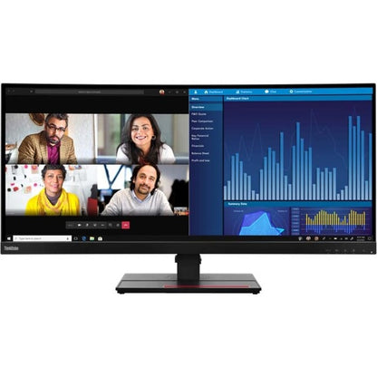 Lenovo ThinkVision P34w-20 34.1" UW-QHD Curved Screen WLED LCD Monitor - 21:9 - Raven Black 62CCRAR3US