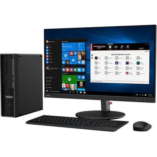 Lenovo ThinkStation P350 30E50012US Workstation - 1 x Intel Core i5 Hexa-core (6 Core) i5-11500 11th Gen 2.70 GHz - 8 GB DDR4 SDRAM RAM - 256 GB SSD - Small Form Factor - Raven Black 30E50012US