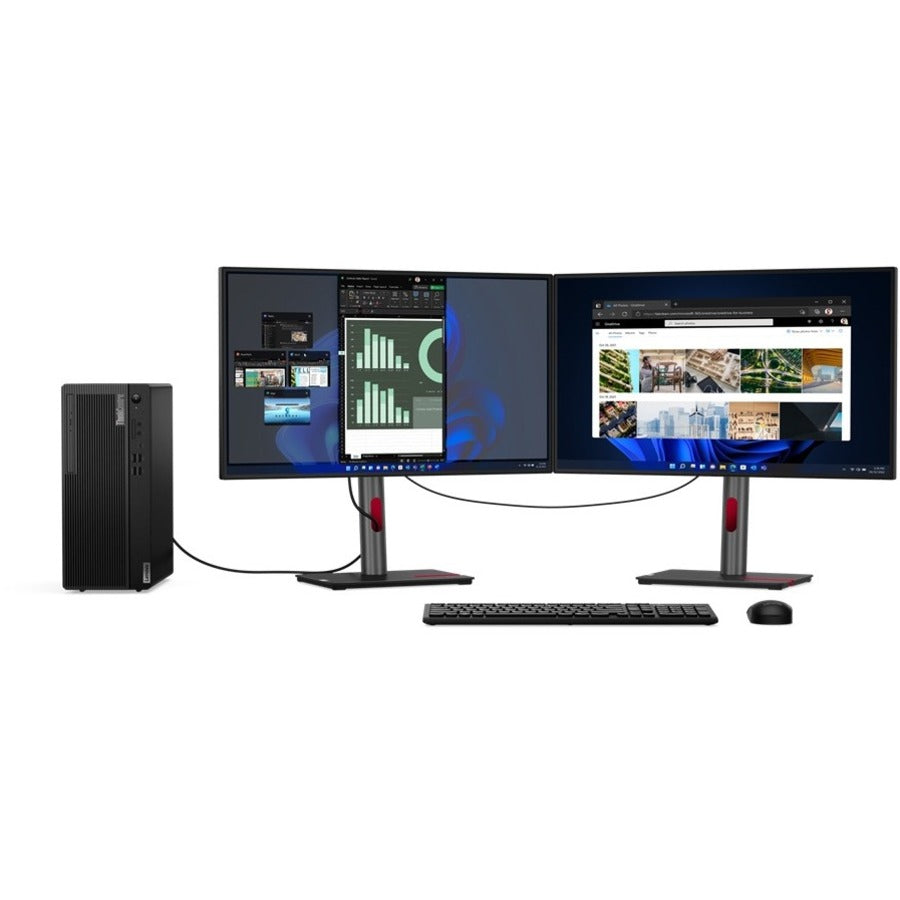 Ordinateur de bureau Lenovo ThinkCentre M80t Gen 3 11TE001EUS - Intel Core i5 12e génération i5-12500 Hexa-core (6 cœurs) 3 GHz - 16 Go RAM DDR5 SDRAM - 512 Go NVMe M.2 PCI Express PCI Express NVMe 4.0 x4 SSD - Tour - Noir 11TE001EUS