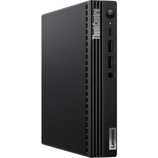 Ordinateur de bureau Lenovo ThinkCentre M80q Gen 3 11U10040US - Intel Core i5 12e génération i5-12500T Hexa-core (6 cœurs) 2 GHz - 8 Go de RAM DDR5 SDRAM - 256 Go SSD M.2 PCI Express NVMe 4.0 x4 - Minuscule - Noir 11U10040US