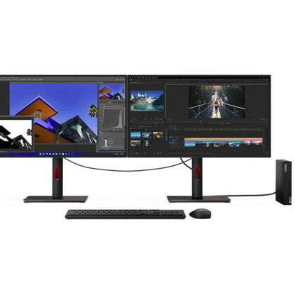 Ordinateur de bureau Lenovo ThinkCentre M80q Gen 3 11U1004XUS - Intel Core i5 12e génération i5-12500T Hexa-core (6 cœurs) 2 GHz - 16 Go RAM DDR5 SDRAM - 256 Go SSD M.2 PCI Express NVMe 4.0 x4 - Minuscule - Noir 11U1004XUS