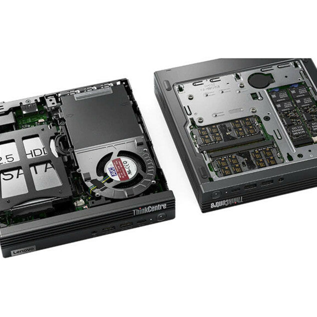 Ordinateur de bureau Lenovo ThinkCentre M80q Gen 3 11U1004XUS - Intel Core i5 12e génération i5-12500T Hexa-core (6 cœurs) 2 GHz - 16 Go RAM DDR5 SDRAM - 256 Go SSD M.2 PCI Express NVMe 4.0 x4 - Minuscule - Noir 11U1004XUS