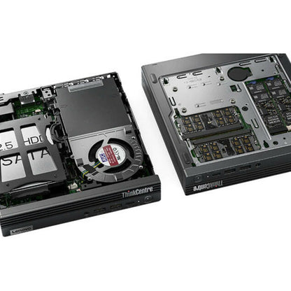 Ordinateur de bureau Lenovo ThinkCentre M80q Gen 3 11U1004XUS - Intel Core i5 12e génération i5-12500T Hexa-core (6 cœurs) 2 GHz - 16 Go RAM DDR5 SDRAM - 256 Go SSD M.2 PCI Express NVMe 4.0 x4 - Minuscule - Noir 11U1004XUS