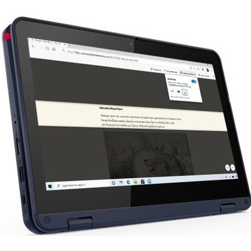 Ordinateur portable convertible 2 en 1 Lenovo 300w Gen 3 82J1000JUS 11,6" avec écran tactile - HD - 1366 x 768 - AMD 3015e Dual-core (2 cœurs) 1,20 GHz - 4 Go de RAM totale - SSD 128 Go - Bleu abysse 82J1000JUS