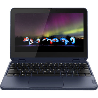 Ordinateur portable convertible 2 en 1 Lenovo 300w Gen 3 82J1000JUS 11,6" avec écran tactile - HD - 1366 x 768 - AMD 3015e Dual-core (2 cœurs) 1,20 GHz - 4 Go de RAM totale - SSD 128 Go - Bleu abysse 82J1000JUS