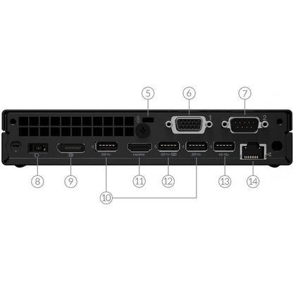 Ordinateur de bureau Lenovo ThinkCentre M70q 11DT002CUS - Intel Core i5 10e génération i5-10400T Hexa-core (6 cœurs) 2 GHz - 8 Go de RAM DDR4 SDRAM - 128 Go SSD - Tiny - Raven Black 11DT002CUS