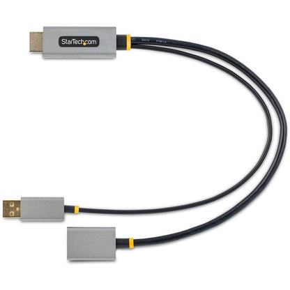 Adaptateur HDMI vers DisplayPort StarTech.com de 30 cm, source HDMI 4K 60 Hz HDR vers moniteur DP, alimentation par bus USB, HDMI 2.0 vers DisplayPort 1.2 128-HDMI-DISPLAYPORT
