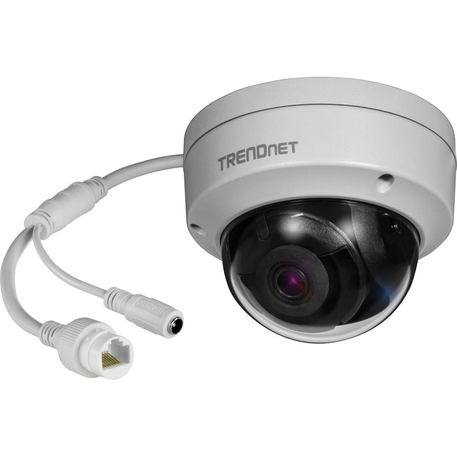 TRENDnet Indoor Outdoor 4 Megapixel HD PoE IR Dome Network Camera, Digital WDR, 2688 x 1520p, IP66 Rated Housing, IR Night Vision Up To 30m (98 ft.), ONVIF, IPv6, White, TV-IP315PI TV-IP315PI