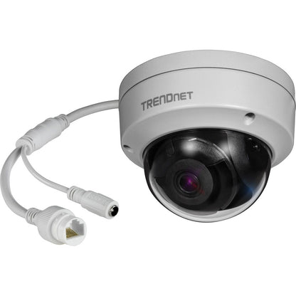 TRENDnet Indoor Outdoor 4 Megapixel HD PoE IR Dome Network Camera, Digital WDR, 2688 x 1520p, IP66 Rated Housing, IR Night Vision Up To 30m (98 ft.), ONVIF, IPv6, White, TV-IP315PI TV-IP315PI