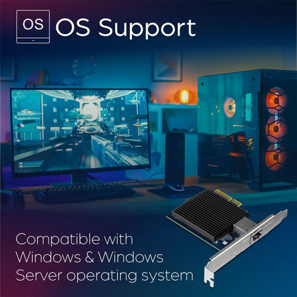 Adaptateur réseau PCIe 10 Gigabit TRENDnet, convertit un emplacement PCIe en un port Ethernet 10G, prend en charge le VLAN 802.1Q, comprend des supports standard et discrets, PCIe 2.0, PCIe 3.0, argent, TEG-10GECTX TEG-10GECTX
