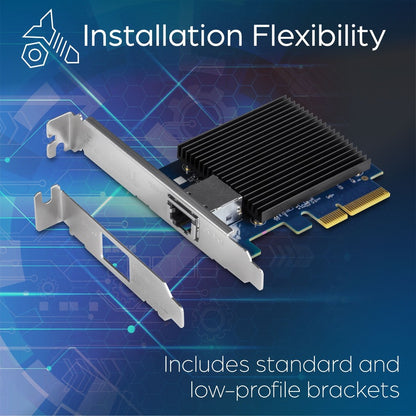 Adaptateur réseau PCIe 10 Gigabit TRENDnet, convertit un emplacement PCIe en un port Ethernet 10G, prend en charge le VLAN 802.1Q, comprend des supports standard et discrets, PCIe 2.0, PCIe 3.0, argent, TEG-10GECTX TEG-10GECTX