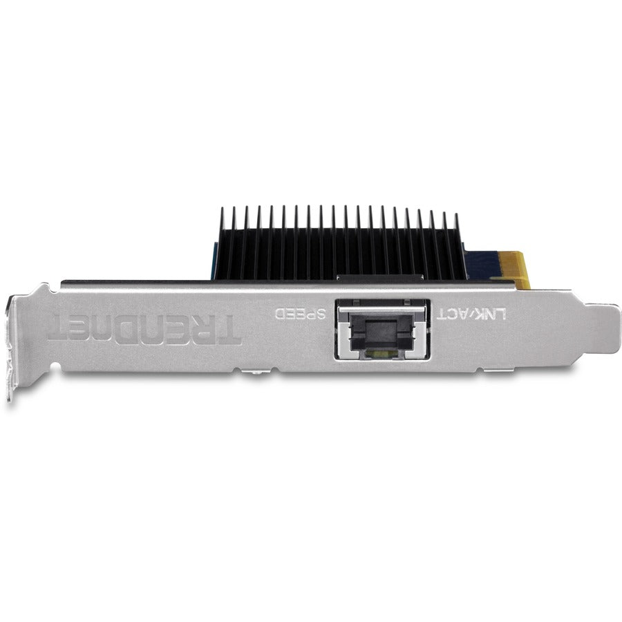 Adaptateur réseau PCIe 10 Gigabit TRENDnet, convertit un emplacement PCIe en un port Ethernet 10G, prend en charge le VLAN 802.1Q, comprend des supports standard et discrets, PCIe 2.0, PCIe 3.0, argent, TEG-10GECTX TEG-10GECTX