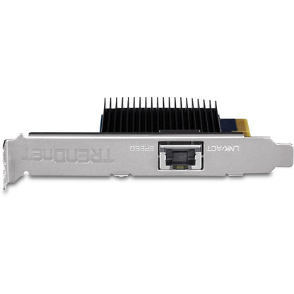 Adaptateur réseau PCIe 10 Gigabit TRENDnet, convertit un emplacement PCIe en un port Ethernet 10G, prend en charge le VLAN 802.1Q, comprend des supports standard et discrets, PCIe 2.0, PCIe 3.0, argent, TEG-10GECTX TEG-10GECTX