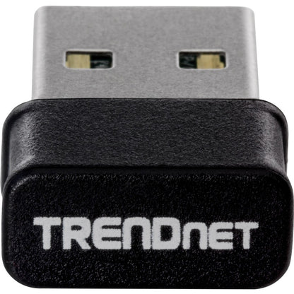 Adaptateur USB sans fil TRENDnet Micro AC1200, prise en charge double bande pour 2,4 GHz et 5 GHz, adaptateur WiFi AC1200 MU-MIMO, cryptage WPA2, configuration facile, prend en charge Windows et Mac, noir, TEW-808UBM TEW-808UBM