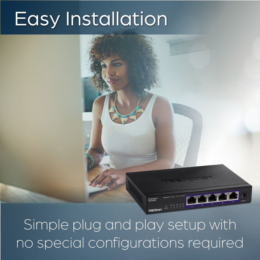 TRENDnet 5-Port Unmanaged 2.5G Switch TEG-S350