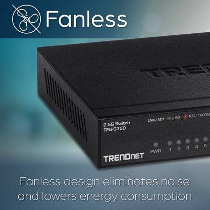 TRENDnet 5-Port Unmanaged 2.5G Switch TEG-S350