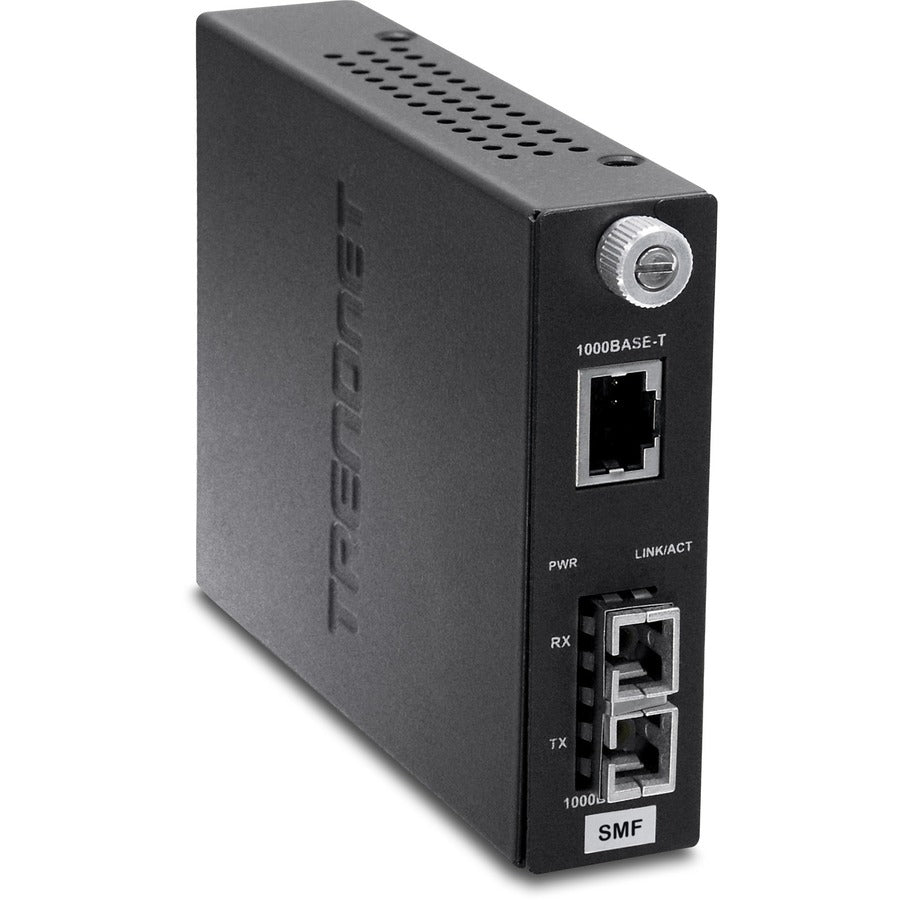 Convertisseur de média fibre optique monomode 1000Base-T vers 1000Base-LX/SX intelligent TRENDnet (20 km ; 12,4 miles) ; convertisseur fibre vers Ethernet ; port fibre de type SC ; RJ-45 ; protection à vie ; TFC-1000S20 TFC-1000S20