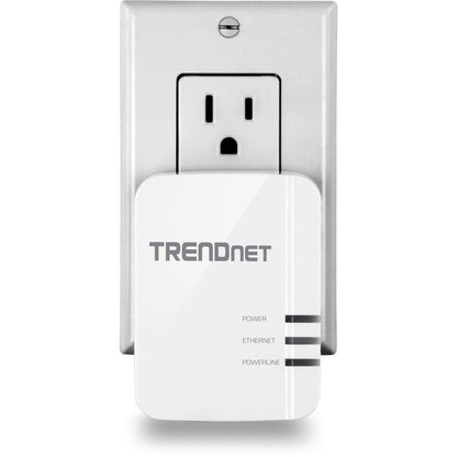 Kit adaptateur Powerline 1300 AV2 TRENDnet, comprend 2 adaptateurs Ethernet Powerline TPL-422E, IEEE 1905.1 et IEEE 1901, port Gigabit, portée jusqu'à 300 m (984 pi), installation simple, blanc, TPL-422E2K TPL-422E2K