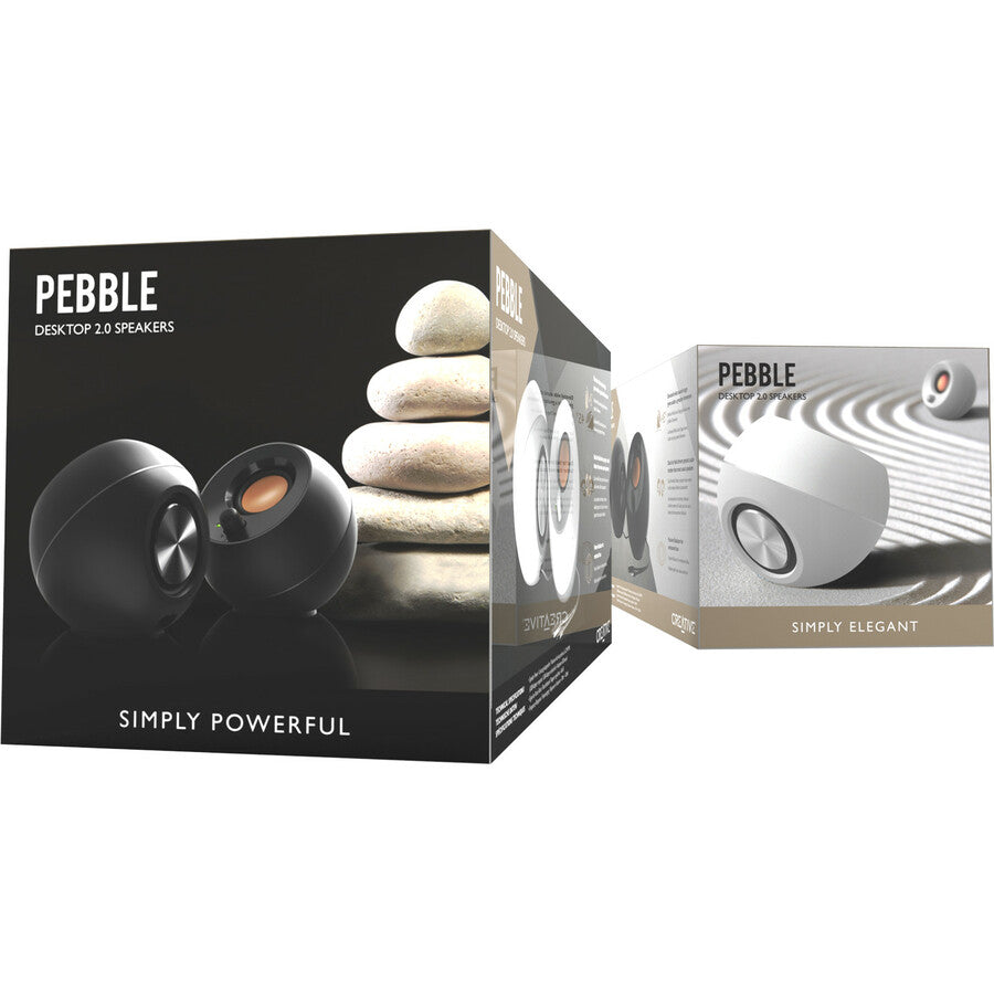 Système d'enceintes Creative Pebble 2.0 - 4,4 W RMS - Noir 51MF1680AA000