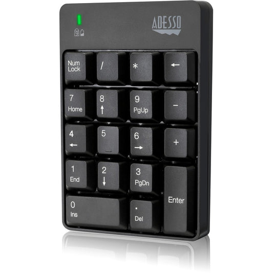 Clavier numérique sans fil Adesso résistant aux éclaboussures à 18 touches WKB-6010UB