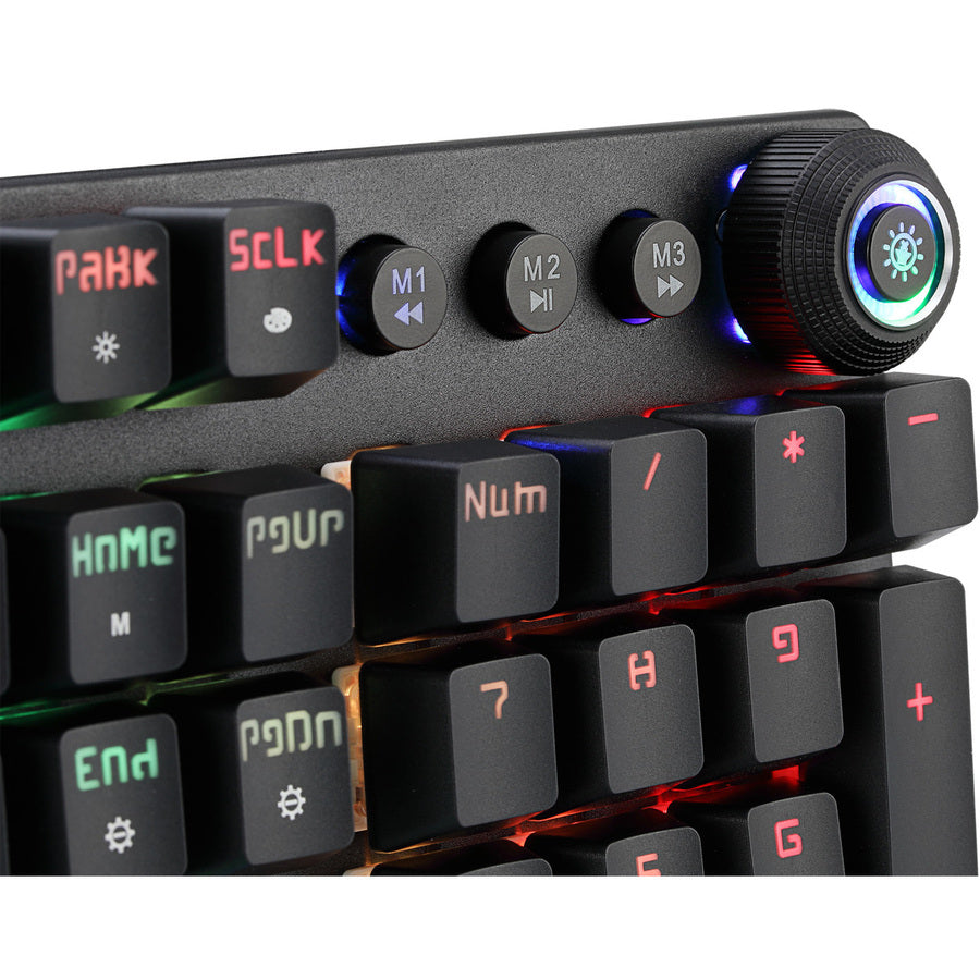 Clavier de jeu mécanique programmable Adesso RGB avec repose-poignet magnétique amovible AKB-650EB