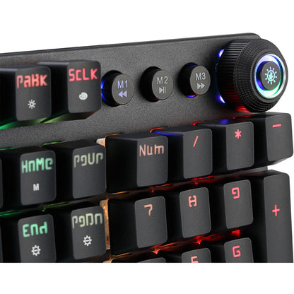 Clavier de jeu mécanique programmable Adesso RGB avec repose-poignet magnétique amovible AKB-650EB