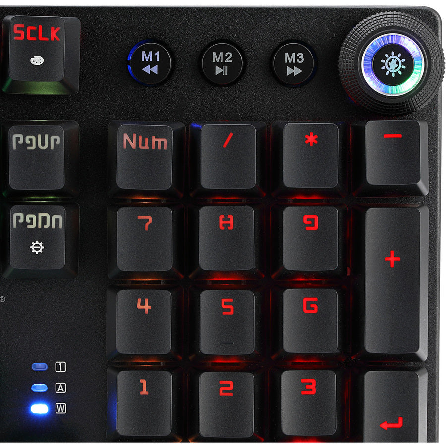 Clavier de jeu mécanique programmable Adesso RGB avec repose-poignet magnétique amovible AKB-650EB