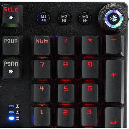 Clavier de jeu mécanique programmable Adesso RGB avec repose-poignet magnétique amovible AKB-650EB