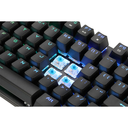 Clavier de jeu mécanique programmable Adesso RGB avec repose-poignet magnétique amovible AKB-650EB