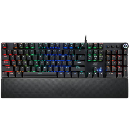 Clavier de jeu mécanique programmable Adesso RGB avec repose-poignet magnétique amovible AKB-650EB