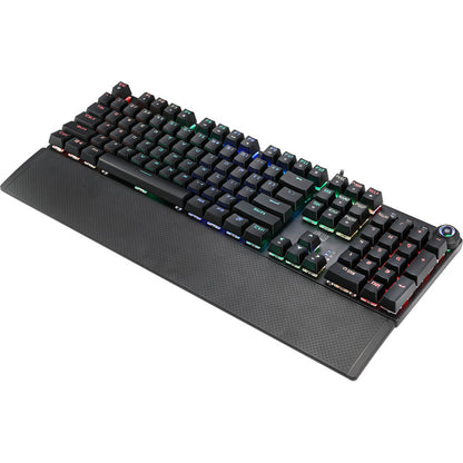 Clavier de jeu mécanique programmable Adesso RGB avec repose-poignet magnétique amovible AKB-650EB