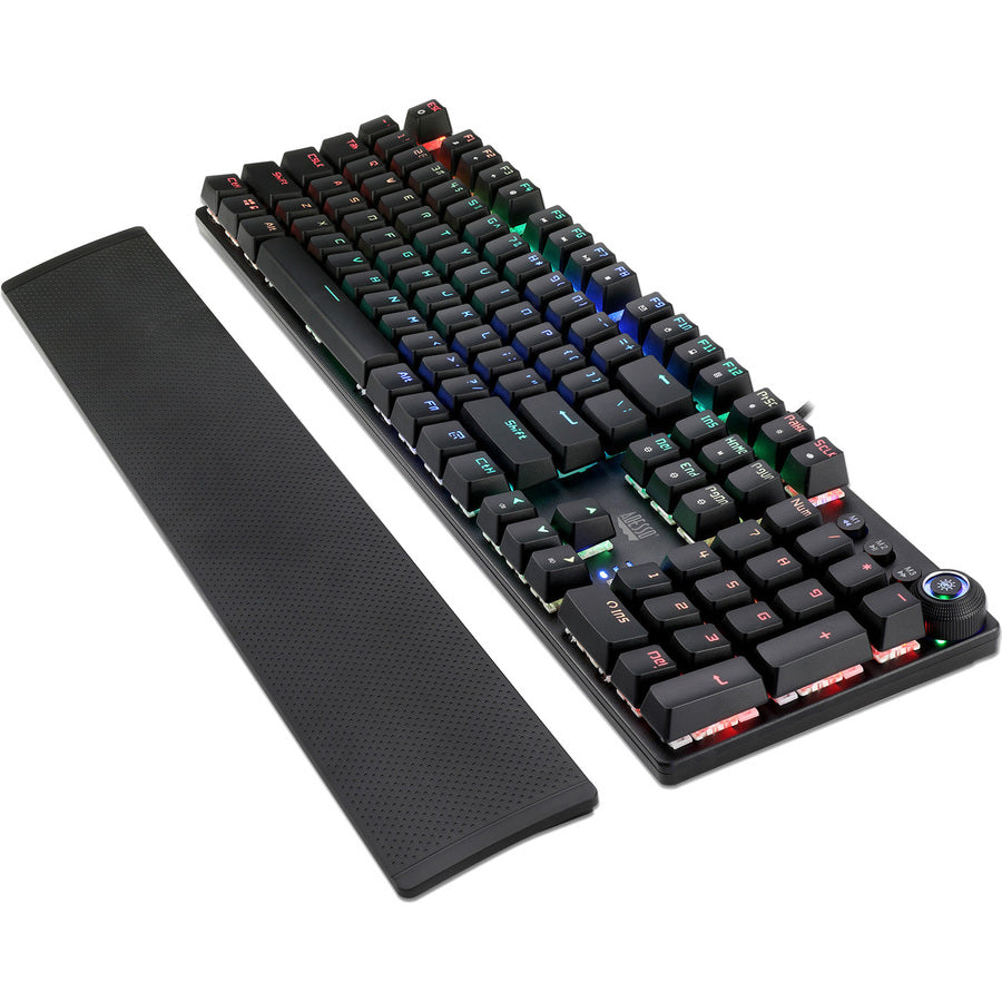 Clavier de jeu mécanique programmable Adesso RGB avec repose-poignet magnétique amovible AKB-650EB