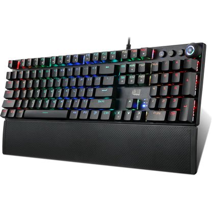 Clavier de jeu mécanique programmable Adesso RGB avec repose-poignet magnétique amovible AKB-650EB