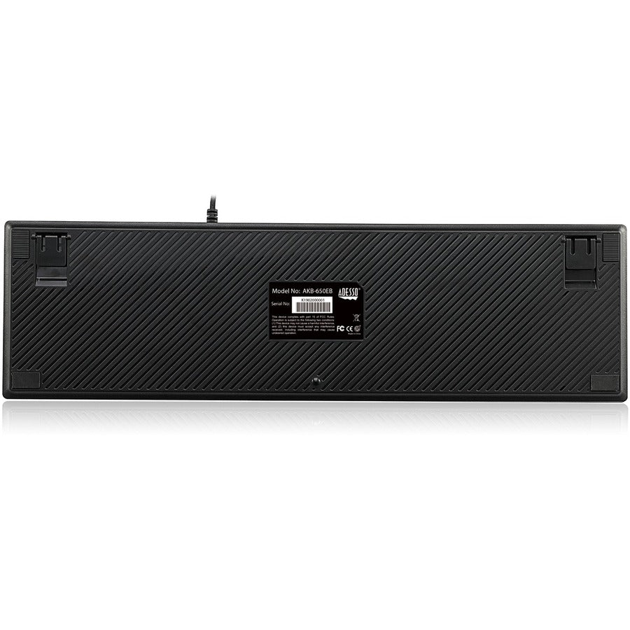 Clavier de jeu mécanique programmable Adesso RGB avec repose-poignet magnétique amovible AKB-650EB