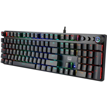 Clavier de jeu mécanique programmable Adesso RGB avec repose-poignet magnétique amovible AKB-650EB